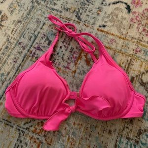 Bright pink Victoria’s Secret bathing suit top